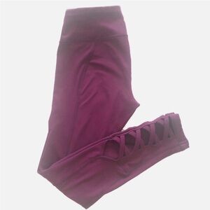 Yogalicious Dark Plum Leggings w Cutout Design